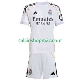 Real Madrid Bambino Maglia Prima 2025/2026 Manica Corta